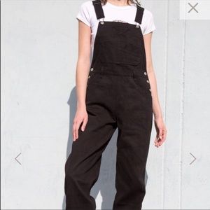 John Galt Brandy Melville Black Denim Overalls